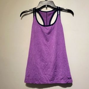 Purple workout tank top